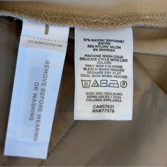 Ann Taylor The Sailor Wide Leg Crop Pant Stretch Knit Khaki Tan Office 16P NEW - Picture 12 of 12